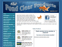 Tablet Screenshot of pondclearproducts.com
